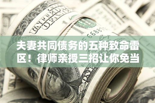 济南夫妻共同债务的五种致命雷区！律师亲授三招让你免当替罪羊